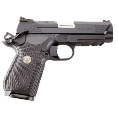 Wilson Combat EDCXPR9 1911 EDC X9 with Rail Single 4" 15+1 Black G10 Grip Black Stainless Steel