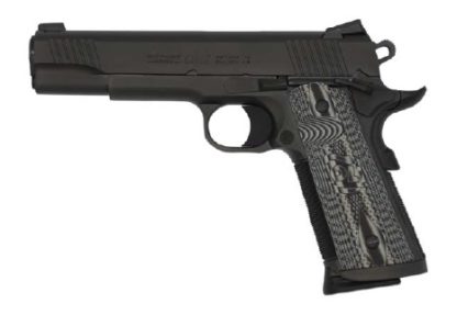 Colt Combat Unit 1911 Government Model .45 ACP Semi Auto Pistol 5" Barrel 8 Round Novak Sights G10 Gray Scallop Grips PVD Black Finish