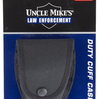 Uncle Mike's 88781 Duty Cuff Case  Single Style made of Nylon with Black Finish & Flap for 2.25" Belt Sizes