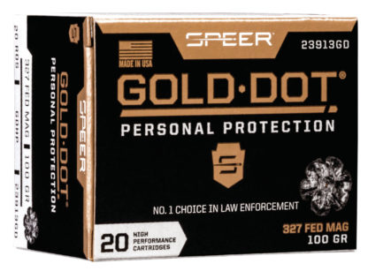 Speer 23913GD Gold Dot Personal Protection 327FederalMag 100gr Hollow Point 20 Per Box/10 Case