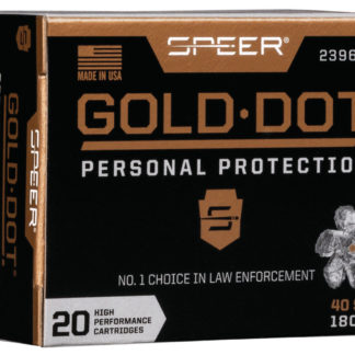 Speer 23962GD Gold Dot Personal Protection 40S&W 180gr Hollow Point 20 Per Box/10 Case