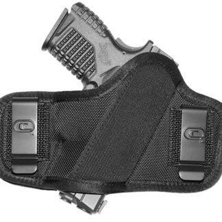 Crossfire Shooting Gear CRFCLPONSA1S2 The Clip-On  OWB Black Ballistic Nylon Belt Clip Fits Subcompact 2-2.50" Barrel Ambidextrous