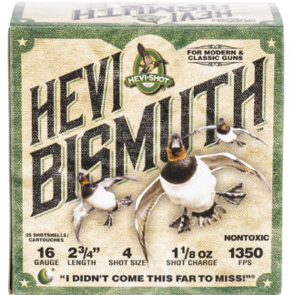 HEVI-Shot HS16704 HEVI-Bismuth  16Gauge 2.75" 1 1/8oz Bismuth 4Shot 25 Per Box/10 Case