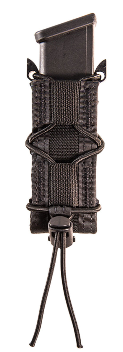 High Speed Gear 11PT00BK TACO Mag Pouch Single Black Nylon MOLLE Belts 2" Wide Compatible w/ Pistol