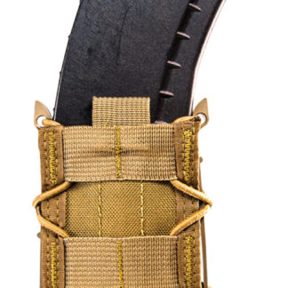 High Speed Gear 11TA00CB TACO Mag Pouch Single Coyote Brown Nylon MOLLE Compatible w/ Rifle