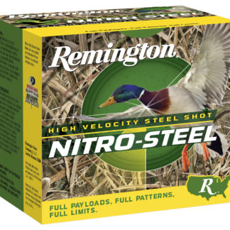 Remington Ammunition 20769 Nitro-Steel High Velocity 20Gauge 3" 1oz 4Shot 25 Per Box/10 Case