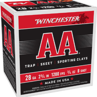 Winchester Ammo AA288 AA  28Gauge 2.75" 3/4oz 8Shot 25 Per Box/10 Case