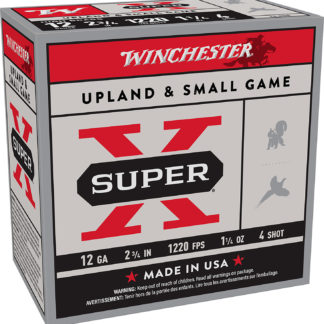 Winchester Ammo X12P4 Super X Game Load High Brass 12Gauge 2.75" 1 1/4oz 4Shot 25 Per Box/10 Case *Pheasant