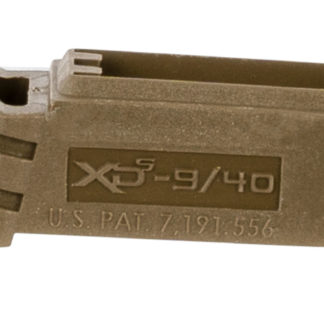 Springfield Armory XDS5902MFDE Backstrap Sleeve  made of Polymer with Flat Dark Earth & 1 Piece Design for 9mm Luger Springfield XD-S with #2 Backstrap & 3"-4" Barrel