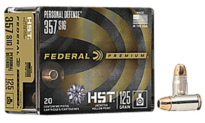 Federal P357SHST1S Premium Personal Defense 357Sig 125gr HST Jacketed Hollow Point 20 Per Box/10 Case