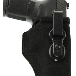 Galco TUC600B Tuck-N-Go 2.0 IWB Black Leather Compatible w/ Sig P365/P365 SAS/Glock 42 UniClip/Stealth Clip Mount Ambidextrous