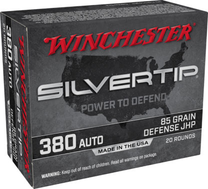Winchester Ammo W380ST Silvertip  380ACP 85gr Silvertip Jacket Hollow Point 20 Per Box/10 Case