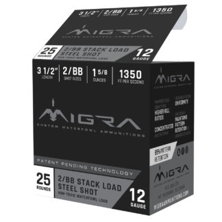 Migra Ammunitions M12LS2BB Combinational  12 Gauge 3.50" 1 5/8 oz 2, BB Shot 25 Per Box/10 Cs