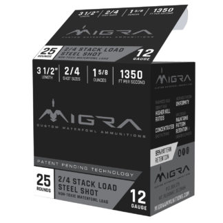 Migra Ammunitions M12LS24 Combinational  12 Gauge 3.50" 1 5/8 oz 2, 4 Shot 25 Per Box/10 Cs