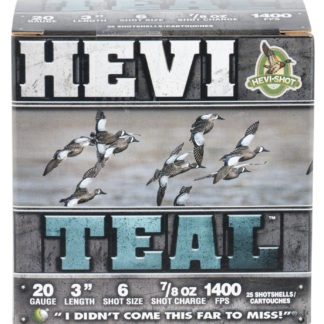 HEVI-Shot HS62006 HEVI-Teal  20Gauge 3" 7/8oz 6Shot 25 Per Box/10 Case