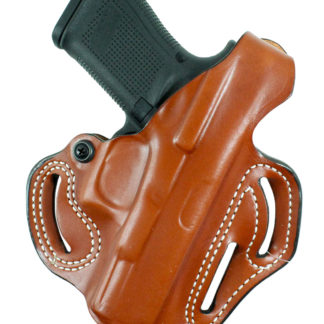 DeSantis Gunhide 001TAB6Z0 Thumb Break Scabbard OWB Tan Leather Belt Slide Fits Glock 36 Fits Glock 19 Fits Glock 23 Fits Glock 32 Fits Glock 19X Right Hand