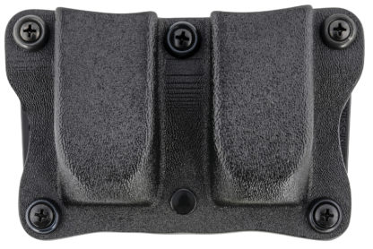 DeSantis Gunhide A87KJKKZ0 Quantico Double Mag Pouch OWB Black Kydex, Belt Clip Fits Belts Up To 1.50" Wide, Compatible w/Sig P365, Ambidextrous