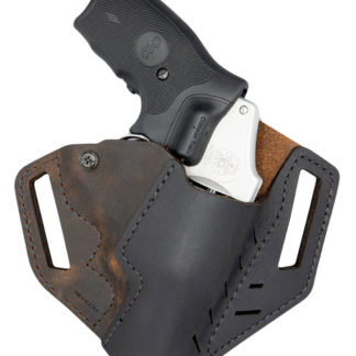 Versacarry REV201 Revolver  OWB Distressed Brown Leather Belt Slide Fits S&W J Frame/Ruger LCR Right Hand