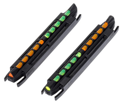 HiViz TO300 Two-In-One Magnetic Front Sight  Black | Green/Orange Fiber Optic