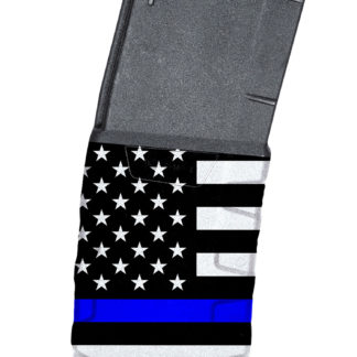 Mission First Tactical EXDPM556AMB1 Extreme Duty  30rd 223 Rem/5.56x45mm Fits AR-15/M4 Black w/Blue Line American Flag Polymer
