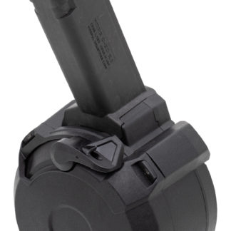 Magpul MAG1033-BLK PMAG GL9 50rd Drum 9mm Luger Compatible w/Glock Black Polymer