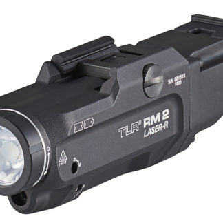 Streamlight 69448 TLR-2 RM w/Laser Black Aluminum, 1,000 Lumens White LED Bulb/Red Laser 297 Meters Beam, Picatinny Rail Mount