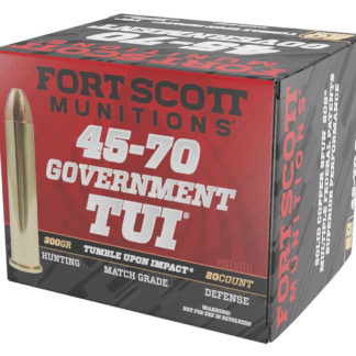 Fort Scott Munitions 4570300SCV1 Tumble Upon Impact (TUI) Brush Hog 45-70Gov 300gr Solid Copper Spun 20 Per Box/10 Case