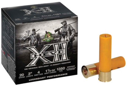 HEVI-Shot HS53204 HEVI-XII  20Gauge 3" 1 1/4oz Tungsten 4Shot 25 Per Box/10 Case