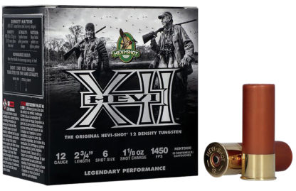HEVI-Shot HS51316 HEVI-XII  12Gauge 2.75" 1 1/8oz Tungsten 6Shot 25 Per Box/10 Case