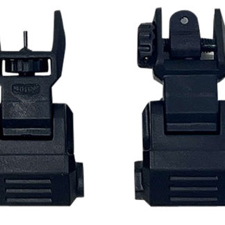 NcStar VG166 Picatinny Low Profile Front and Rear Sight Set  Black Polymer