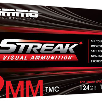 Ammo Inc 9124TMCSTRKRED50 Streak Visual (RED)  9mm Luger 124gr Total Metal Case 50 Per Box/20 Case
