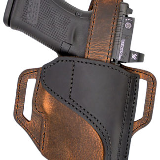 Versacarry TR22112 Trooper  OWB Size 01 Black/Brown Leather Belt Slide Right Hand