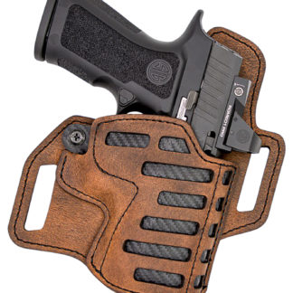 Versacarry C22142 Compound  OWB Size 04 Brown Leather Belt Slide