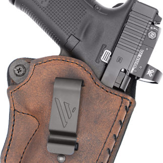 Versacarry CFD2114 Comfort Flex Deluxe IWB Size 04 Brown Leather Belt Clip Right Hand