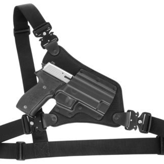 Galco HR880RB High Ready Chest Holster Fits Chest Up To 58 " Black Kydex/Nylon Shoulder/Torso Strap Fits Springfield XD 4"/XDM 4.5" Right Hand