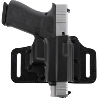 Galco TS428B TacSlide  OWB Black Kydex/Leather Belt Slide Fits HK 45/45C/HK P30/USP 9/40 Right Hand