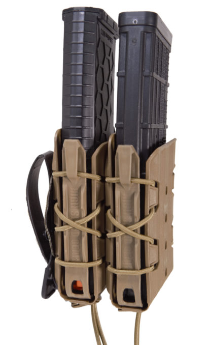 High Speed Gear 162R01CB X2R Taco V2 Mag Pouch Double, Coyote Brown Polymer, Belt Clip/MOLLE U-Mount, Compatible w/ AR/AK Rifle Mags