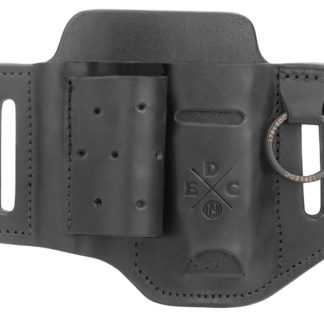 1791 Gunleather HDESLFBLKA EDC Heavy Duty Easy Slide OWB Black Leather Belt Slide Ambidextrous