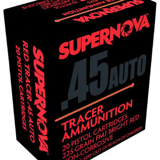 Supernova PMSN45ACR Red Tracer Non Corrosive 45ACP 225gr Full Metal Jacket 20 Per Box/50 Case