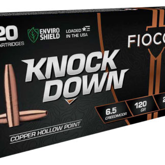 Fiocchi 65CMCHA Knock Down Enviro Shield 6.5Creedmoor 120gr Hollow Point 20 Per Box/10 Case
