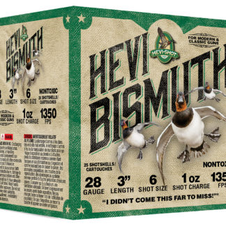 HEVI-Shot HS18436 HEVI-Bismuth Waterfowl 28Gauge 3" 1oz 6Shot 25 Per Box/10 Case