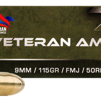Hyperion Munitions HMBX913 Veteran Ammo  9mm Luger 115 gr Full Metal Jacket 50 Per Box/ 20 Cs