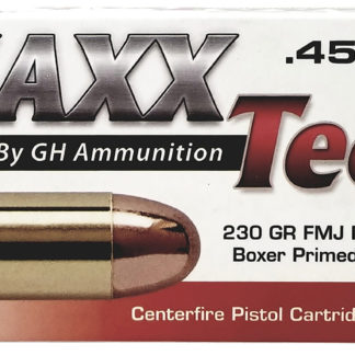 MaxxTech PTGB45B Brass Pistol  45ACP 230gr Full Metal Jacket 50 Per Box/10 Case