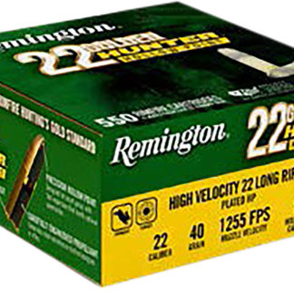 Remington Ammunition R21253 Golden Hunter  22LR 40gr Plated Hollow Point 550 Per Box/12 Case
