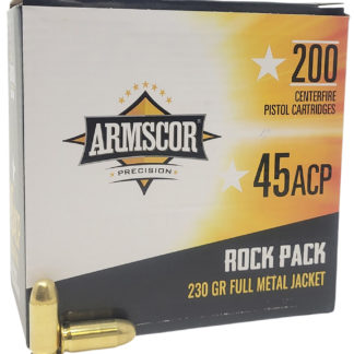 Armscor 50093 Precision Rock Pack 45ACP 230gr Full Metal Jacket 200 Per Box/4 Case