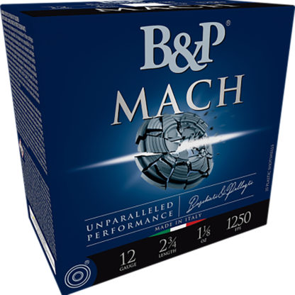 B&p Ammunition 12B78F28 Mach  12Gauge 2.75" 7/8oz 8Shot 25 Per Box/10 Case