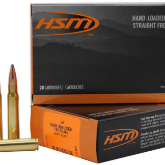 HSM 8MAUSER5N   8mmMauser 195gr Soft Point 20 Per Box/20 Case