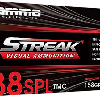 Ammo Inc 38158TMCSTRKRED50 Streak Visual (RED)  38Special 158gr Total Metal Case 50 Per Box/20 Case