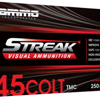 Ammo Inc 45C250TMCSTRKRED50 Streak Visual (RED)  45Colt 250gr Total Metal Case 50 Per Box/20 Case