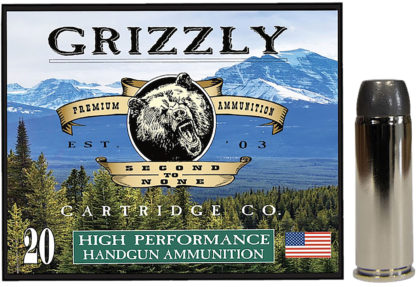 Grizzly Ammo GC45C4   45Colt 265gr Wide Flat Nose Gas Check 20 Per Box/10 Case